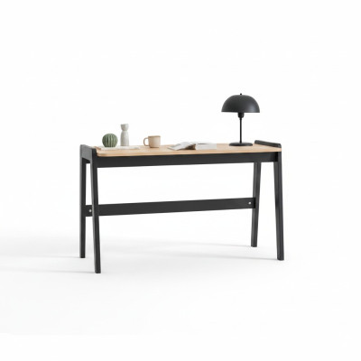 Schwarz-Beiger Computertisch Robuster Schreibtisch Designr Büromöbel