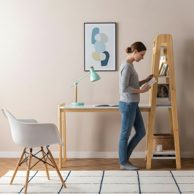 Kompakter Weißer Computertisch Luxuriöser Schreibtisch Designer Möbel