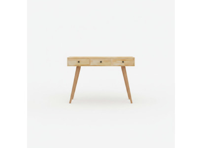 Modern Hochwertig Konsolentisch Beige Holztisch Wohnzimmer Designer Möbel