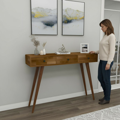 Modern Hochwertig Konsolentisch Braun Holztisch Schlafzimmer Designer Möbel