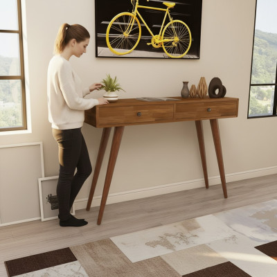 Modern Hochwertig Braun Konsolentisch Design Holz Tisch Konsole Konsolentische