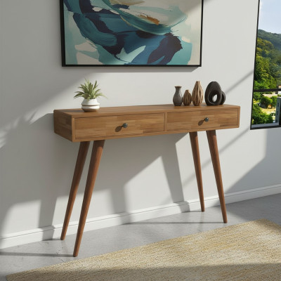 Modern Hochwertig Braun Konsolentisch Design Holz Tisch Konsole Konsolentische