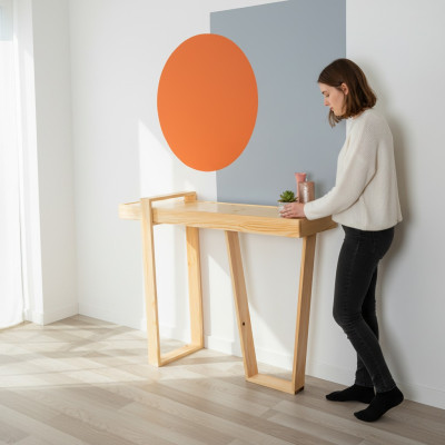 Stilvoll Konsolentisch Beige Wohnzimmer Konsole Modern Designer Sideboard