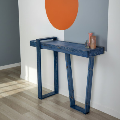 Stilvoll Konsolentisch Blau Wohnzimmer Konsole Modern Designer Sideboard