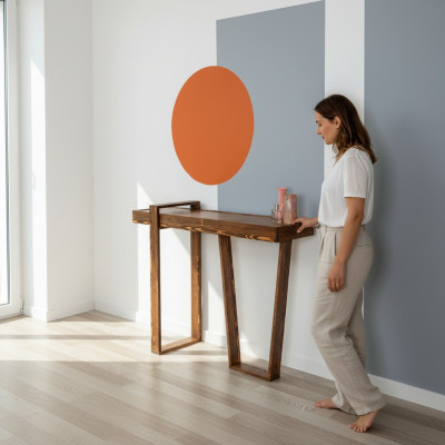 Stilvoll Hochwertig Konsolentisch Braun Wohnzimmer Konsole Modern Designer