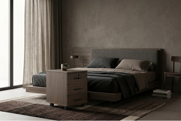 Kommode Arbeitszimmer Braun Einfarbig Modern Rechteckig Form Schubladen