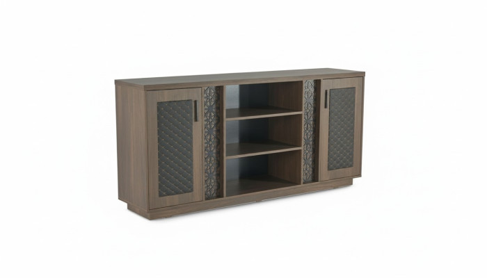 Aktenschrank Sideboard Braun Schwarz Modern Zweifarbig Modern Design