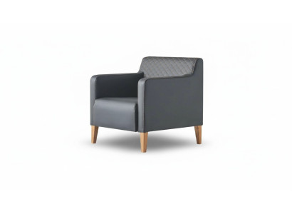 Sessel Schwarz Einfarbig Modern Design Stil Arbeitszimmer Wohnzimmer