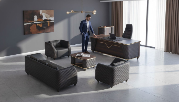 Schreibtisch Komplett Bürotisch Kommode Sofas Büro Einrichtung Holz