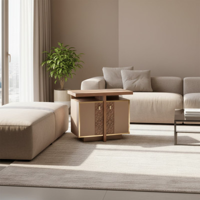 Kommode Helles Braun Holz Modern Rechteckig Stauraum Arbeitszimmer Büro