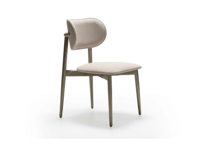 Scaun elegant din țesătură bej pentru living și dining