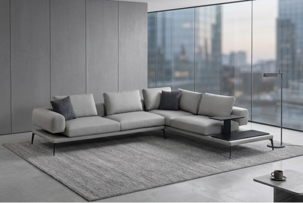 Canapea în colț pentru living, design minimalist, confort maxim