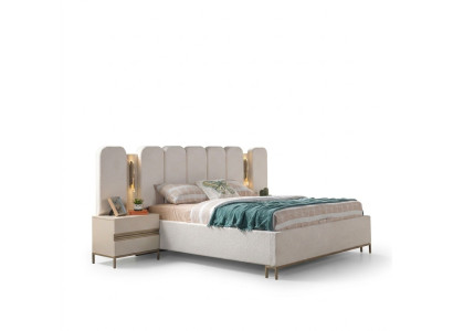 Set de lenjerie de pat moale pentru dormitor, set de 3 piese cu 2 noptiere