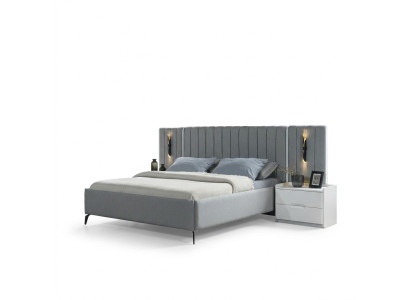 Set de mobilier pentru dormitor cu pat și 2 noptiere moderne