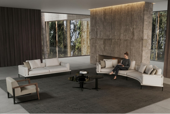 Banc modern geometric și elegant