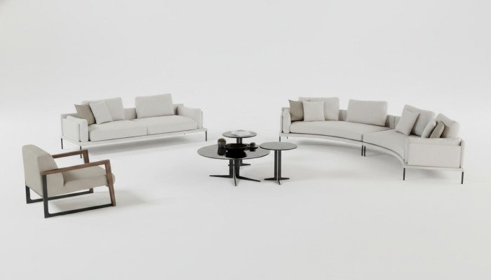 Banc modern geometric și elegant