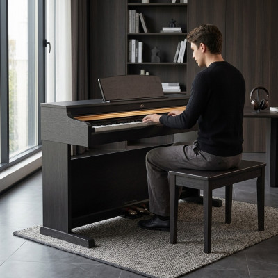 Pian digital pentru acasă 137 cm Negru