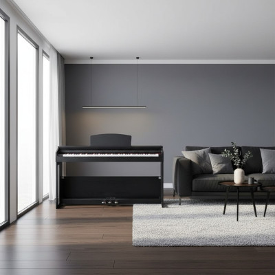 Pian digital pentru acasă 138 cm Negru