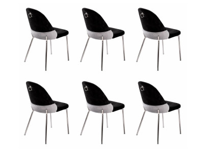 6x Stühle Stil modern Farbe schwarz neu Esszimmer praktisch bequem
