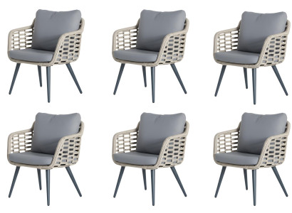 6x Stühle Terrassenmöbel Terrasse Stuhl Modern Stuhl Premium Stuhl