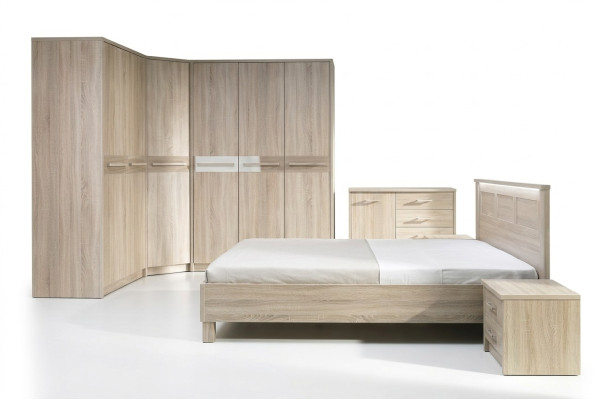 KOMPLETT Bett Kleiderschrank SCHLAFZIMMER SET SCHRANK BETT KOMMODE - CREMONA 3