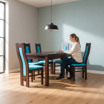 Esstisch + 6 Stühle Esszimmer Set Essgruppe Gruppentisch Tisch Tische Z31