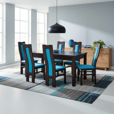 Esstisch + 6 Stühle Esszimmer Set Essgruppe Gruppentisch Tisch Tische Z31