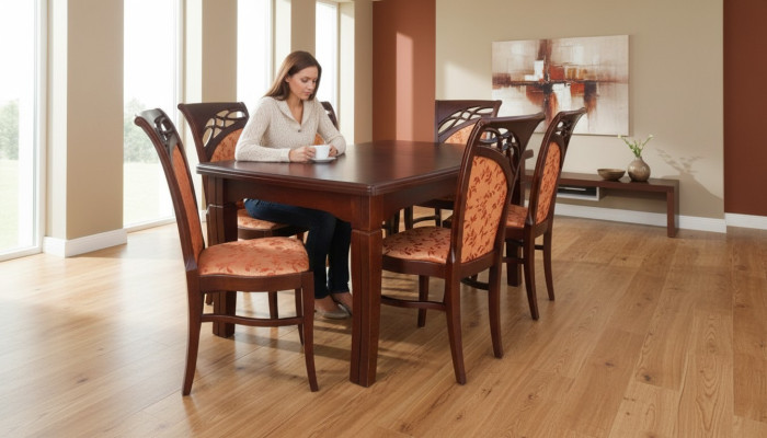 Esstisch + 6 Stühle Esszimmer Set Essgruppe Gruppentisch Tisch Tische Neu