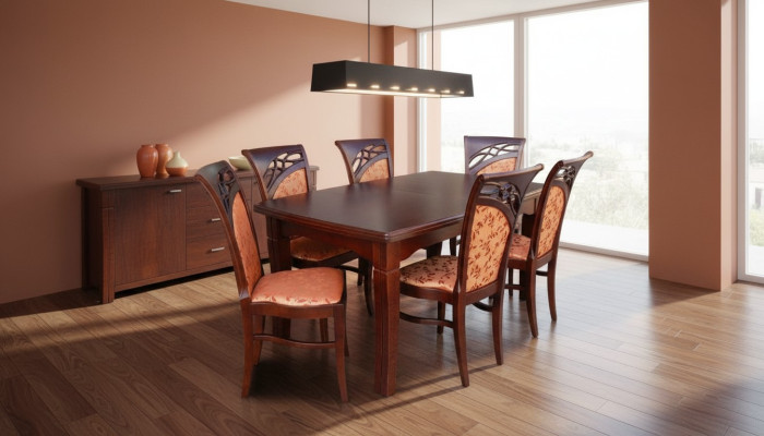 Esstisch + 6 Stühle Esszimmer Set Essgruppe Gruppentisch Tisch Tische Neu