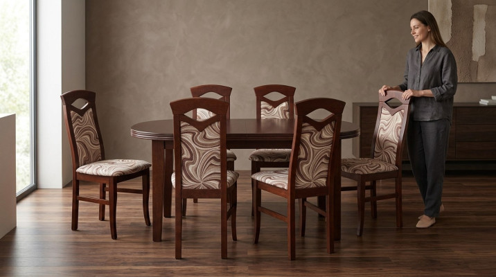 Esstisch + 6 Stühle Esszimmer Set Essgruppe Gruppentisch Tisch Tische