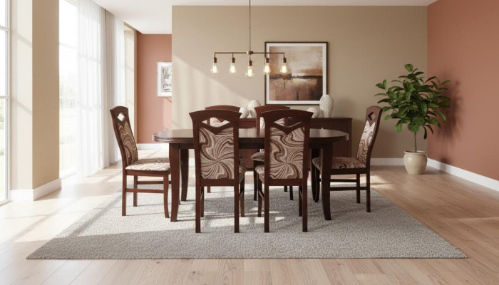 Esstisch + 6 Stühle Esszimmer Set Essgruppe Gruppentisch Tisch Tische