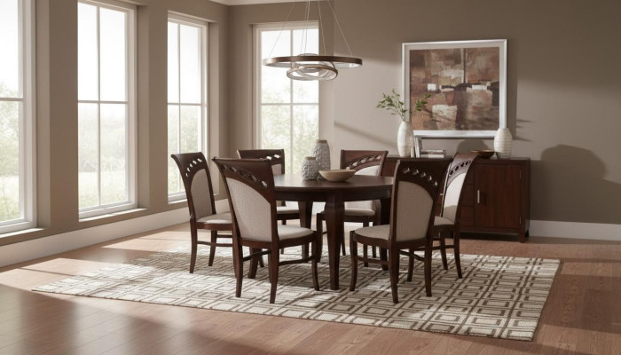 Esstisch + 8 Stühle Esszimmer Set Essgruppe Runder Rund Tisch Tische Neu