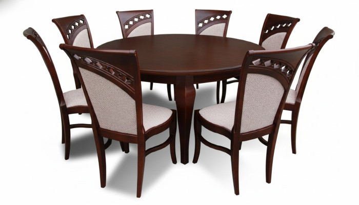 Esstisch + 8 Stühle Esszimmer Set Essgruppe Runder Rund Tisch Tische Neu