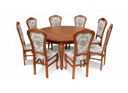Esstisch & 8x Stühle Esszimmer Set Essgruppe Klassischer Tisch Stuhl Tische