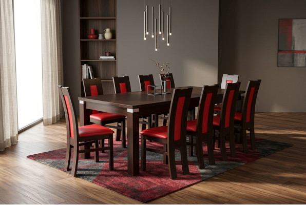 Esstisch + 10x Stühle Stuhl Esszimmer Set Essgruppe Modern Tisch Tische Neu