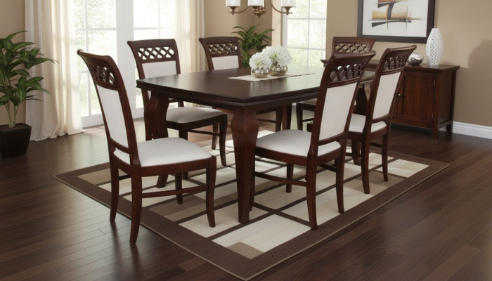 Esstisch + 6 Stühle Esszimmer Set Essgruppe Klassischer Tisch Tische
