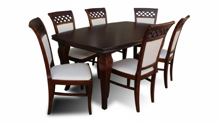 Esstisch + 6 Stühle Esszimmer Set Essgruppe Klassischer Tisch Tische