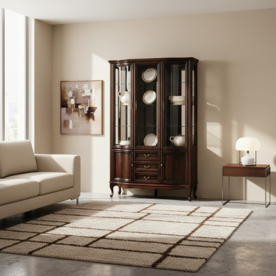 Klassische Vitrine Schrank Italienische Möbel Vitrinenschrank Vitrinen Neu W-W3
