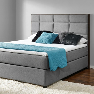 Continental Boxspring Bett Betten Doppel Leder Polster Hoch Textil Bett
