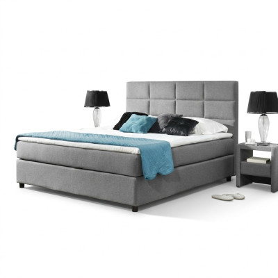 Continental Boxspring Bett Betten Doppel Leder Polster Hoch Textil Bett