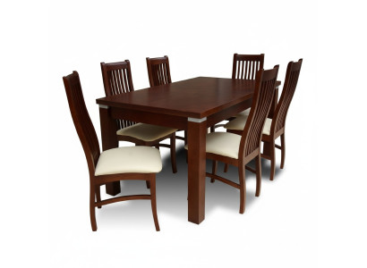 Esstisch + 6 Stühle für Esszimmer Set Essgruppe Klassischer Tisch Neu