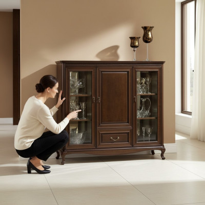 Klassische Kommode Kommoden Echtholz Holz Schrank Massivholz Neu Handarbeit V-KB