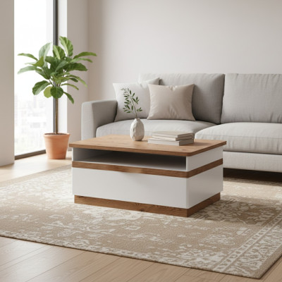 Couchtisch Wohnzimmer Tisch Beistell Glas Polster Leder Tische Holz Klassischer