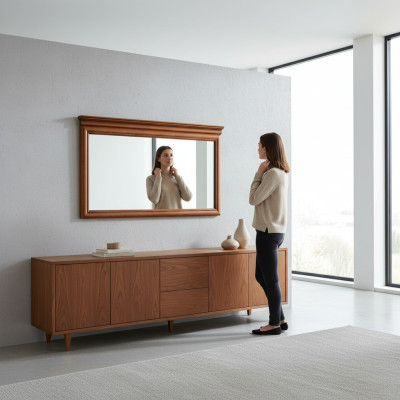  Spiegel Holzrahmen Großer Wandspiegel Klassischer Designer Spiegel - Model Z-L2 