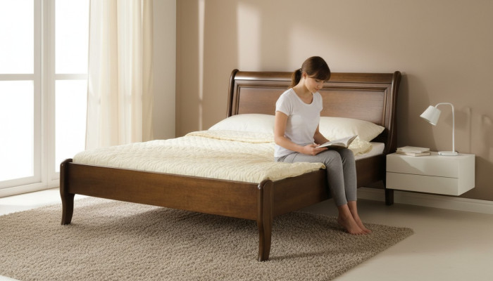 Klassisches Bett Betten Ehebett Doppelbett Holzbett Landhaus - Model N-Bett P