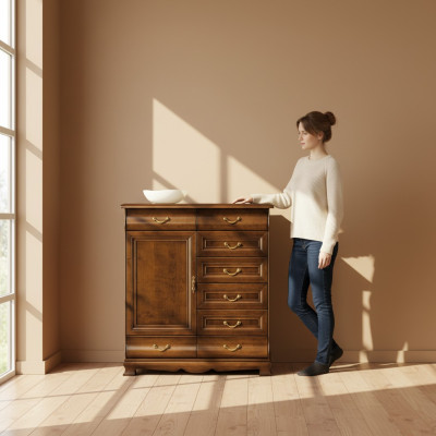 Klassische Kommode Beistellschrank Kommoden Landhaus Kommodenschrank Model N-K4B