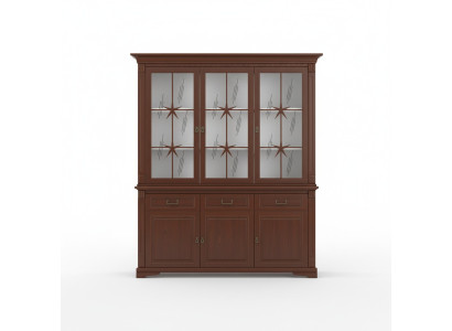 Klassische Vitrine Vitrinenschrank Vitrinen Glasschrank Schrank Kolonial Neu OK3