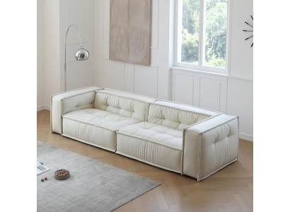 Wohnzimmer Elegante Weißes 3-Sitzer Sofa Stilvolles Design Möbel