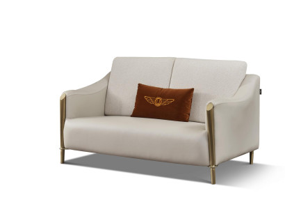 Zweisitzer Ledersofa Wohnzimmer Designer Couchen Polster Sofa Sofas 2 Sitzer