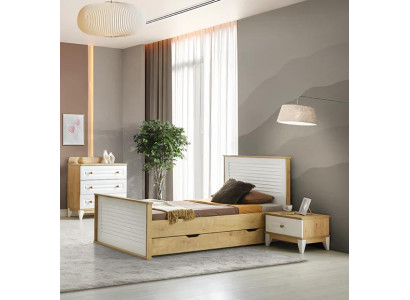 Bett Nachttisch Kommode stilvolle Möbel für Ihr Schlafzimmer 3-tlg. Set
